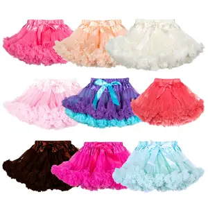 Factory wholesale kids girl ballet birthday chiffon pettiskirts