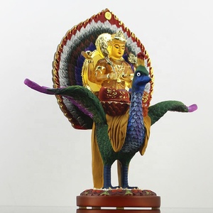 Liuli Fengshui <span class=keywords><strong>chino</strong></span> estatua religiosa * 260*120*270MM ámbar Pavo Real <span class=keywords><strong>Ming</strong></span> Wang estatuas - Product Image 3