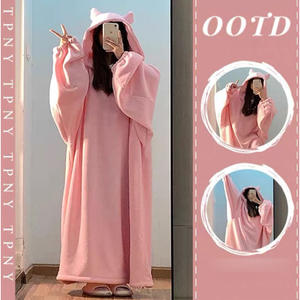 Little Devil Pijama Mujer Invierno Nuevo Coral Terciopelo Camisón Pareja Homestay Pijama - Product Image 6