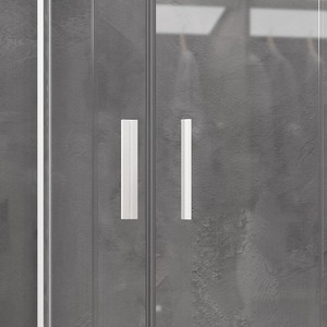 Kamalu KE-1000B 70x140 doppia cabina doccia scorrevole bianco opaco per piccoli spazi - Product Image 6