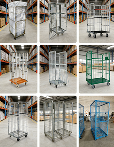 कारखाने-अनुकूलित गैल्वेनाइज्ड 4-शेल्फ रोलर उच्च क्षमता पोर्टेबल चल जंग-प्रतिरोधी रसद ट्रॉली भंडारण - Product Image 6