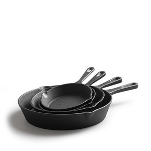 Poêle et Casserole en Fonte Classiques de Haute Qualité pour Camping, Antiadhésives, Adaptées au Four, Écologiques, Lavables au Lave-Vaisselle, Assaisonnées - Product Image 6
