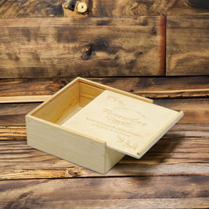 กล่องเก็บไม้สนยังไม่เสร็จพร้อมฝาสไลด์เคสเปล่าธรรมชาติสำหรับงานฝีมือ DIY คริสต์มาสงานแต่งงานของขวัญปาร์ตี้เครื่องประดับ-สไตล์ศิลปะ - Product Image 2