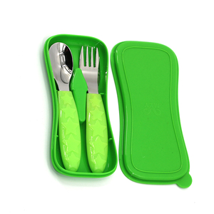 <span class=keywords><strong>Numnum</strong></span> Bébé Cuillères Ensemble 2pc Boîte En Plastique Emballage En Acier Inoxydable Bébé <span class=keywords><strong>Cuillère</strong></span> et Fourchette Ensemble - Product Image 5