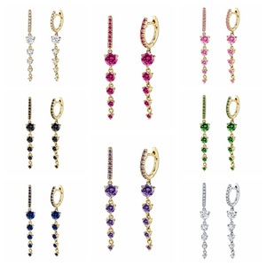 Pendientes <span class=keywords><strong>de</strong></span> latón con borlas, estilo europeo-americano, geométricos, distintivos, largos, casuales/deportivos, para mujer, sencillos, color blanco. - Product Image 1