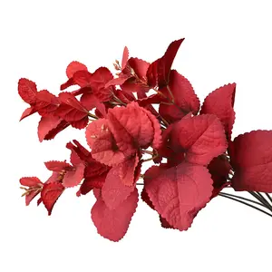 زهور اصطناعية طبيعية بها 7 فروع قصيرة متشعبة بأوراق بيريلا أرجوانية من موردي الزهور الصناعية للبيع بالجملة لذوات البطن الطويلة