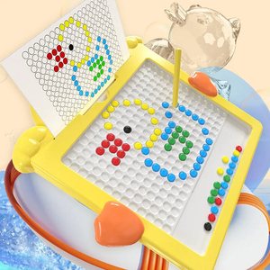 Jouet de <span class=keywords><strong>dessin</strong></span> magnétique pour enfants en forme de <span class=keywords><strong>canard</strong></span>, perles magnétiques colorées, entraînement de la motricité fine, jeu de puzzle, jouets éducatifs précoces - Product Image 6
