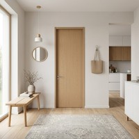 Porte intérieure TH50 en aluminium et bois, feuille de porte de 50 mm remplie de graphène, cadre en alliage d'aluminium, insonorisée pour chambre, appartement, villa