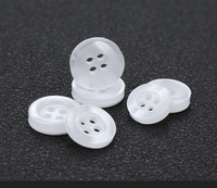 Kancing Resin berkilau kualitas tinggi klasik untuk Pria & Wanita, kemeja DIY kancing putih gaya mata klasik grosir