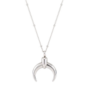 Colgante de luna creciente, collar largo de acero inoxidable, colgantes temáticos de estilo minimalista para mujer, joyería - Product Image 5