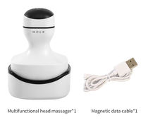 Masseur de cuir chevelu électrique 3D rechargeable, étanche, 7 niveaux, multifonction, thérapie physique, appareil de massage de la tête portable
