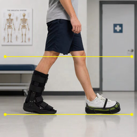 Support de pied élastique en maille SEBS avec coussin EVA et semelle plate TPR, réglable en hauteur par auto-agrippant, pour l'égalisation des longueurs de jambes inégales lors de la marche
