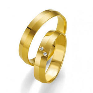 カップルのための最新の新しい幾何学的デザインステンレス鋼ゴールド結婚結婚指輪 - Product Image 6