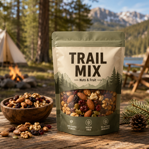 Custom Printed Stand up Pouch for Trail Mix Nuts and Dried Fruit Packaging Moisture Proof Food <b>Bag</b> - Product Image 1