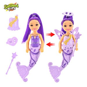 Muñeca <span class=keywords><strong>de</strong></span> Dedo SUNSEED <span class=keywords><strong>de</strong></span> 6 Pulgadas con Articulaciones Flexibles, Diseño <span class=keywords><strong>de</strong></span> la Sirenita, Cola Móvil, para Niños, Regalo Promocional - Product Image 1