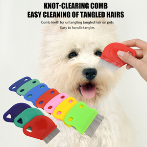 Nhà Máy Bán buôn biểu tượng tùy chỉnh Cat Tick Twister Dog Pet Tick Remover bút Pet chải chuốt thép không gỉ Chí Flea Lược - Product Image 4