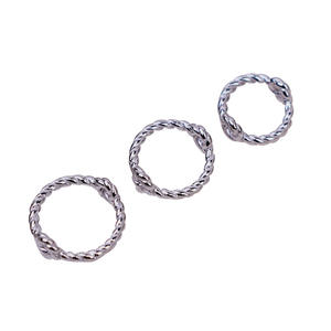 Accessoires en argent S925 pour la création de bijoux, perles, boucles d'oreilles creuses en forme de beignets frits, style coréen, accessoire 2805 - Product Image 5