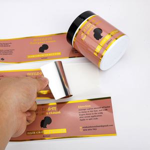 Rectangle Sticker Custom logo Size <b>Printing</b> Packaging Label Gold Foil Adhesive Waterproof Skincare Cosmetics Label for Bottle - Product Image 6