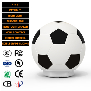 EGH 4 en 1 Altavoz de Fútbol con Sonido Blanco para Bebés, Lámpara Nocturna LED 3D de Silicona con Forma de Balón de Fútbol - Product Image 1
