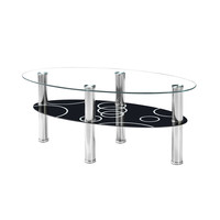Table basse moderne en verre clair pour salon salle à manger atelier entrepôt maison ou hôtel meubles-prix