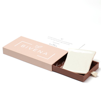 Boîte à tiroir rigide recyclable en gros Boîte d'emballage à patch pour poitrine Boîte en papier pour sous-vêtements avec petite pochette insérée