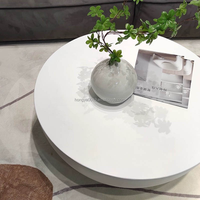 Table basse ronde de luxe moderne convertible en fibre de verre, table d'appoint pour la maison, l'hôtel ou la chambre, pour le thé, meubles de salon