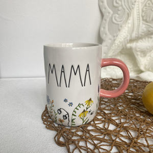 Tazas de Cerámica de Gran Capacidad con Letras, Estilo Pastoral, Taza de Mamá, Regalo - Product Image 3