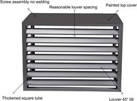 Cubierta de Aire Acondicionado Mini Split de Aluminio con Diseño Personalizado, Grabado Láser 3D, Impermeable, para Exteriores