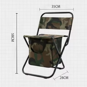 كرسي صيد حديث خفيف الوزن ومريح قابل للطي 2 في 1 مع حقيبة حمل للتخييم في الهواء الطلق - Product Image 4