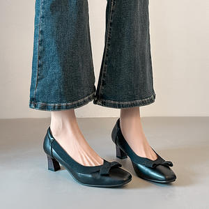 <span class=keywords><strong>Escarpins</strong></span> Femme Style Français Éblouissant à Deux Talons, Nouveauté Printemps 2026, Nœud Papillon, Bouche Peu Profonde, Élégants, Confortables, <span class=keywords><strong>Talon</strong></span> Aiguille, Faciles à Enfiler - Product Image 4