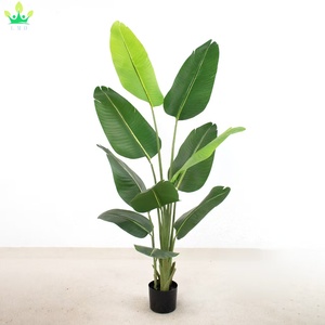 Plante artificielle de <span class=keywords><strong>bananier</strong></span> et d'oiseau de paradis avec feuilles <span class=keywords><strong>en</strong></span> plastique, dans un <span class=keywords><strong>pot</strong></span> <span class=keywords><strong>en</strong></span> plastique noir, pour la décoration de sol à la maison - Product Image 2