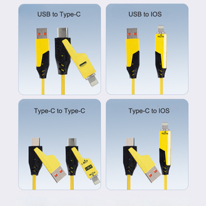 Cable de Carga Rápida 4 en 1 con Certificación CE, Trenzado de Nailon y Aleación, PD27W 65W USB, Cable de Datos para iPhone, Samsung, Android, Tipo-C - Product Image 5