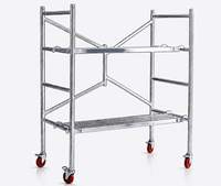 Échafaudage mobile pliable, plateforme de travail à hauteur réglable, échafaudage de construction portable en acier galvanisé