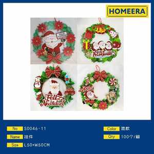 Homeera Christmas Wreath Ornament 50x50cm Foam Paper Hanging Aromatherapy Decor Traditional Style Mixed Colors - Product Image 1