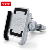 Support de téléphone portable en aluminium Motowolf V1 avec chargeur USB pour la conduite à moto