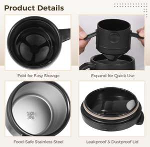 <span class=keywords><strong>Cafetière</strong></span> de camping, <span class=keywords><strong>cafetière</strong></span> à filtre, ensemble de <span class=keywords><strong>cafetière</strong></span> de camping, comprend un filtre et une cuillère, kit de café portable pour le camping - Product Image 4