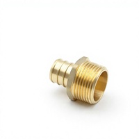 Adaptateur en laiton sans plomb PEX vers MNPT F1807, connecteur droit à sertir pour l'alimentation en eau de la plomberie