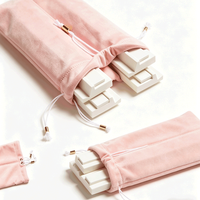 Tas Beludru Mewah 2-Piece Lipat Portabel Modern untuk Rak dan Penggeser Mahjong