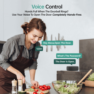 Cerradura Inteligente WiFi Tuya APP, Cerradura Electrónica con Huella Digital, Entrada sin Llave, Compatible con <span class=keywords><strong>Alexa</strong></span>, para Puerta de Madera de Casa u Hotel - Product Image 5