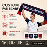 OEM Maßgefertigter Fußballschal Gestrickter Jacquard-Fußballfanschal Team-Fanschal Vereins-Merchandise Großhandel