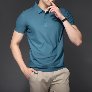 <span class=keywords><strong>Polo</strong></span> Personalizado para Hombre, <span class=keywords><strong>de</strong></span> Seda Helada, Absorbente <span class=keywords><strong>de</strong></span> Sudor, Refrescante, Transpirable, Elástico, <span class=keywords><strong>de</strong></span> <span class=keywords><strong>Color</strong></span> Sólido, con Solapa, para Verano - Product Image 5