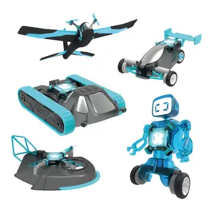 Samtoy新设计DIY 6合1智能模块化电动玩具遥控Robor坦克滑翔机气垫船无人机遥控赛车