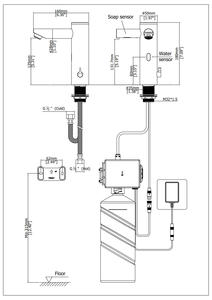 Sistema <span class=keywords><strong>de</strong></span> lavado inteligente sanitario/grado: grifo automático + Medición <span class=keywords><strong>de</strong></span> jabón <span class=keywords><strong>de</strong></span> precisión, electricidad - Product Image 4