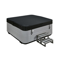 Jacuzzi Cuadrado VIRLUX de 2.13m con 54 Chorros de Masaje y 1 Tumbona para Espacios Exteriores