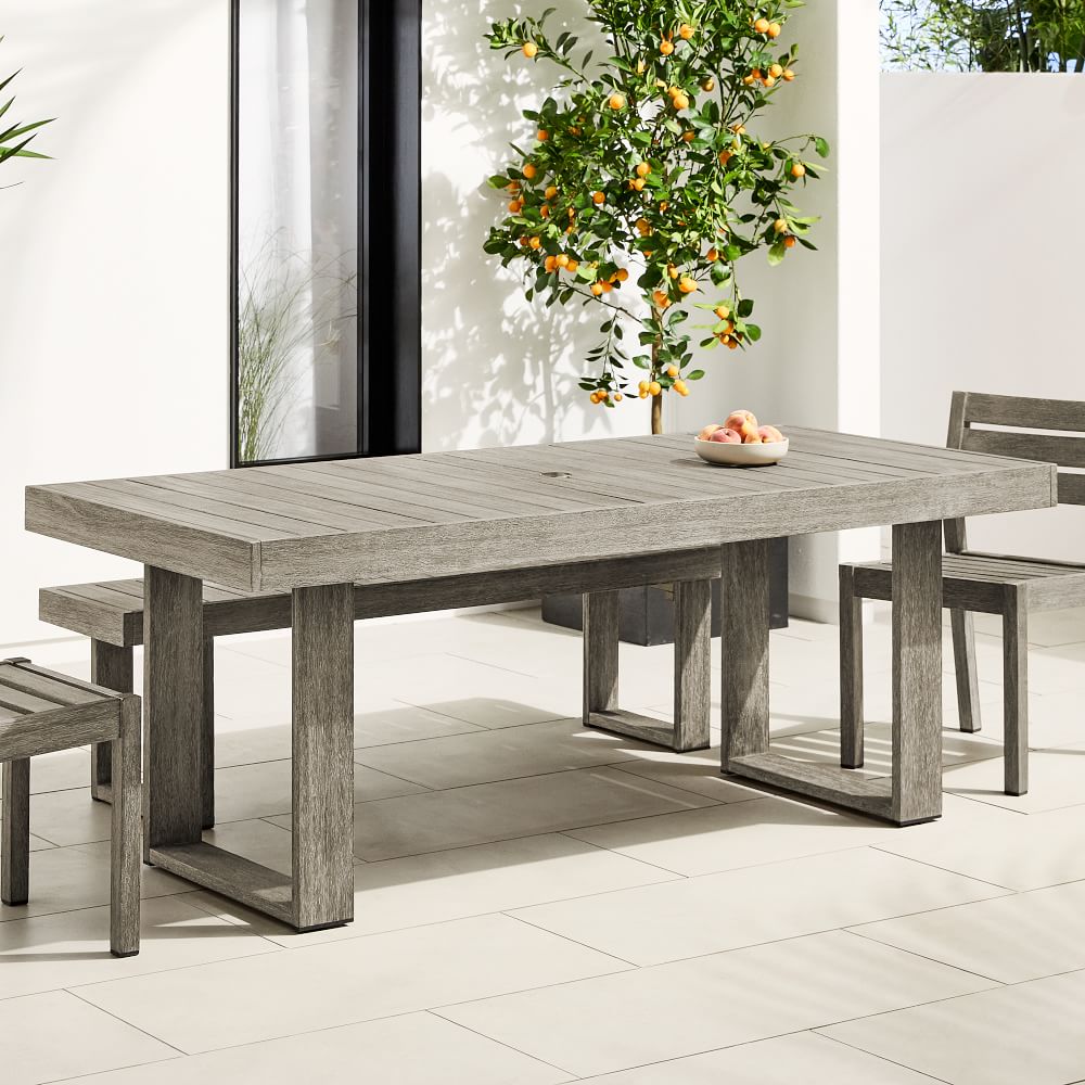 Custom garden set handcrafted new design rectangle teak solid wooden outdoor dining table