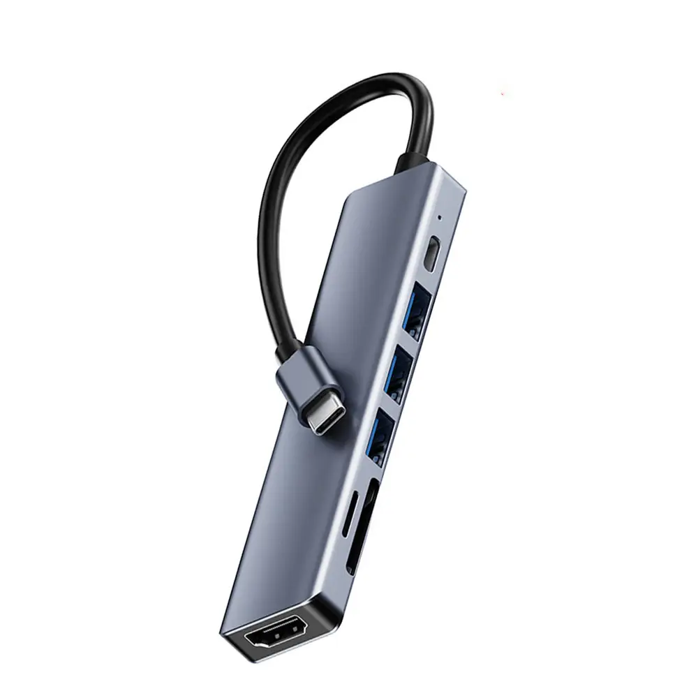 Usb Pd Opladen Elektronische Apparaten 7 In 1 <span class=keywords><strong>Type</strong></span> C <span class=keywords><strong>Hub</strong></span> 3 Usb Pd Hdtv Met Sd Tf 7 Poorten usb C <span class=keywords><strong>Hub</strong></span> Voor Mabook Pro