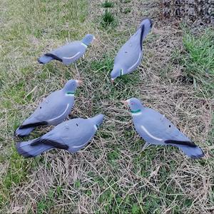Modèles d'oiseaux gris réalistes pour l'extérieur, 5 pièces, leurres de chasse réalistes pour pigeons, faisans, cailles, utilisation sur le terrain de chasse - Product Image 4