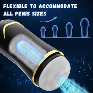 Вибрационный электрический мастурбатор 2-в-1 с функцией автоматического всасывания для мужчин, секс-игрушка для взрослых - Product Image 2