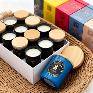 JIANMEI Luxury Holiday Scented <strong>Candle</strong> Gift Set Handmade 100% Organic Soy Wax Aromatherapy Fragrance Glass Jar Wholesale Private - Product Image 5