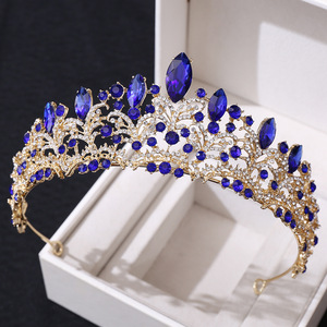 Belloworld HC1305 Quinceanera diademi e corone da sposa corona da sposa corona rosa fiore di strass corone di cristallo - Product Image 3